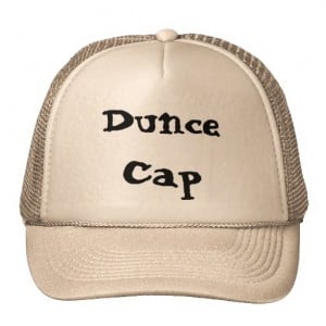 Dunce cap