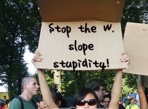 W.Slope stupidty sign