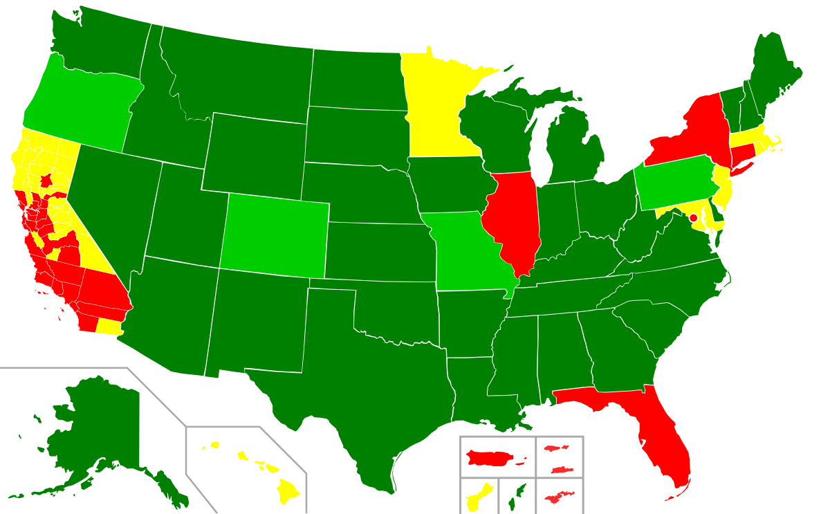 Open Carrying US states map.svg