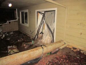 A residential building in Boulder, Colorado after being hit by the September, 2013 floods