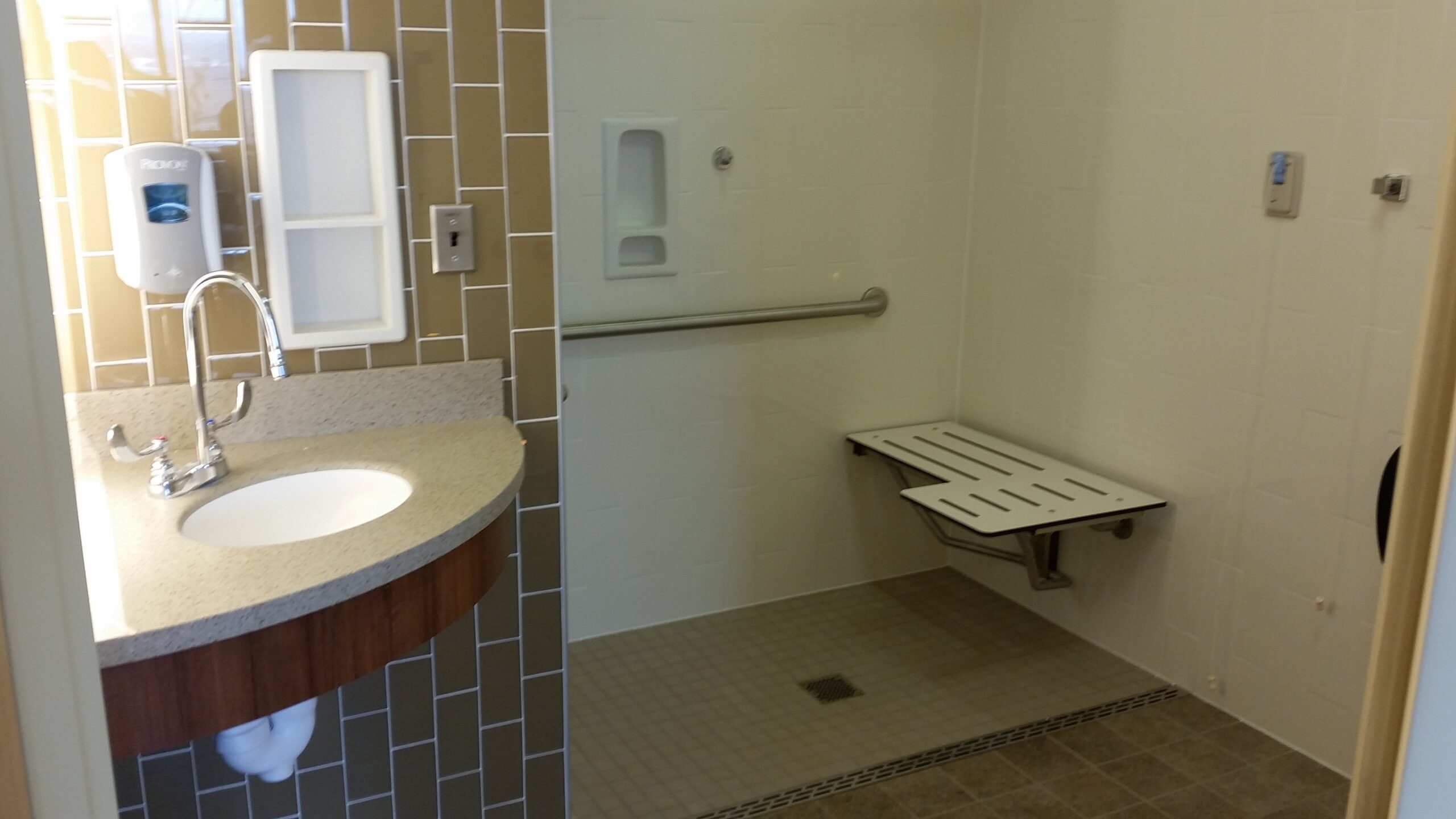 Bathroom in a patient room