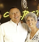 Doug and Jamee Simons, owners of Enstrom's Candies