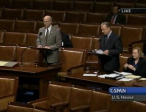 This photo shows how empty the chamber was on the day Congress voted to suspend House Rule XXI, Clause 6 and rename "Colorado Canyons National Conservation Area" after then sitting Congressman Scott McInnis (R-CO)