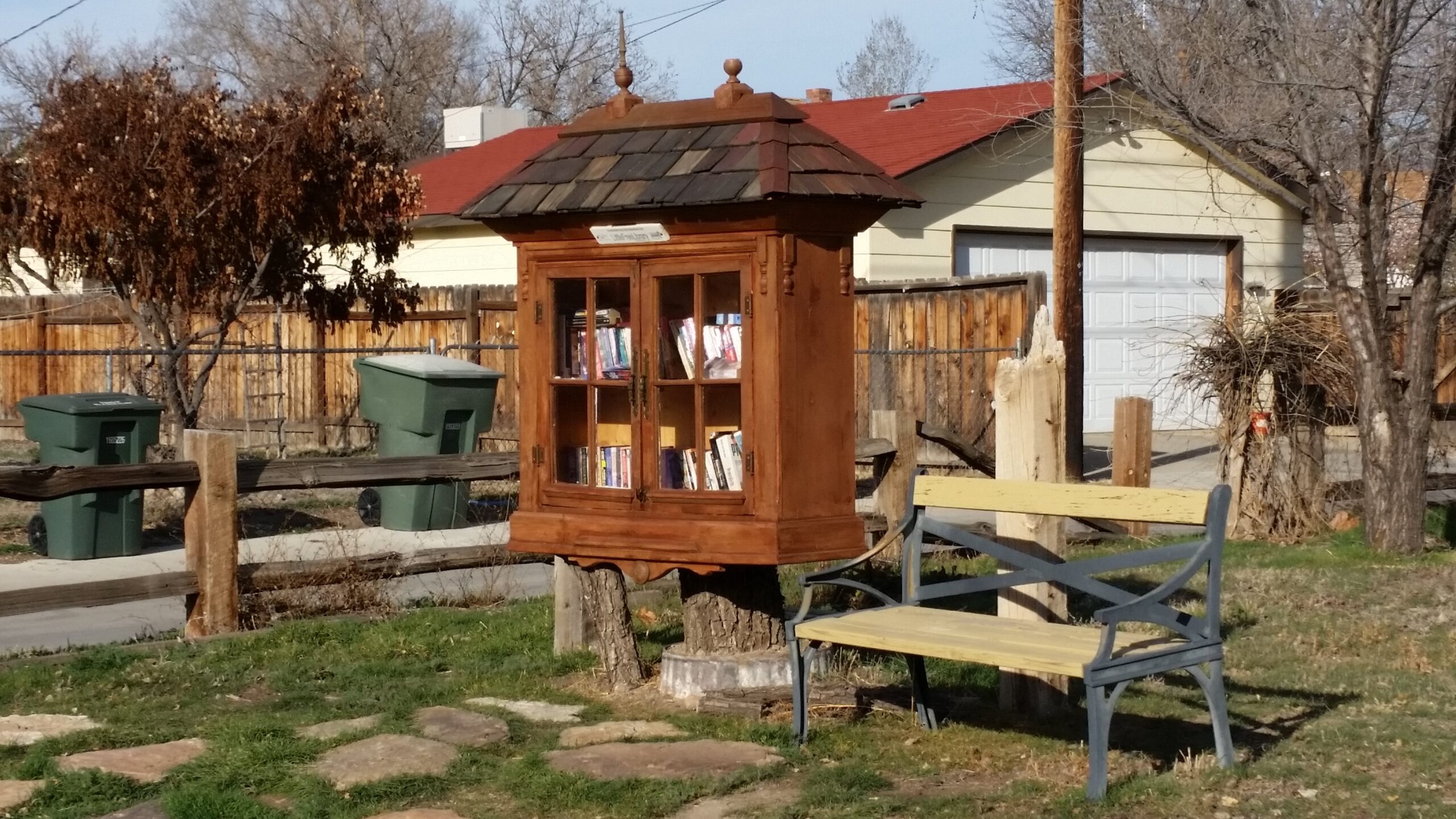 Little Free Library box at 14th Street and Texas Ave.