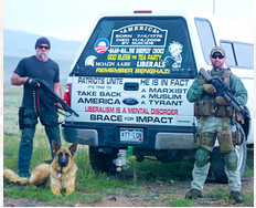 "Marc" proudly poses alongside his paranoid, hater truck