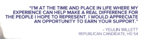Quote from Willett's campaign website