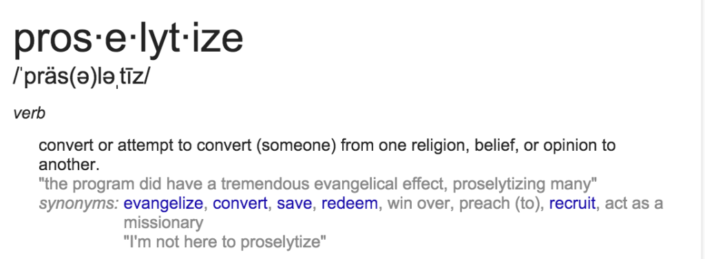 Proselytize definition