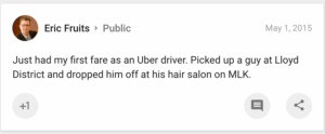 The chamber's economic expert, Eric Fruits of Portland, Oregon, works as an Uber driver on the side