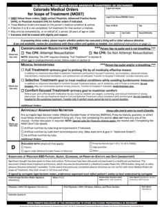 First page of Colorado's 2015 MOST form