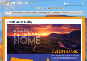 Screen shot of GJEP's website luring people to relocate to the Grand Valley. Get the whole story from residents before you buy!